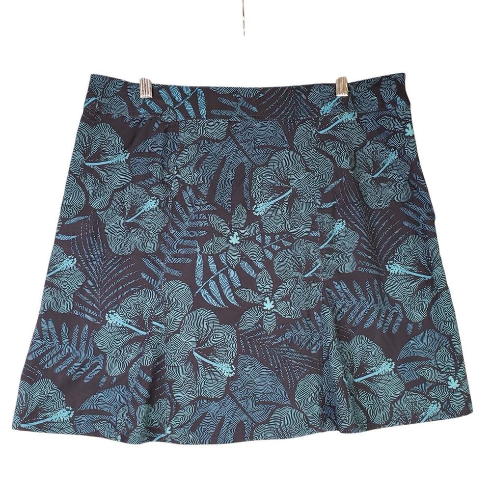 RipSkirt Hawaii Women’s Size XL Maui Moonlight Navy Blue Floral Wrap Skirt - Picture 3 of 8